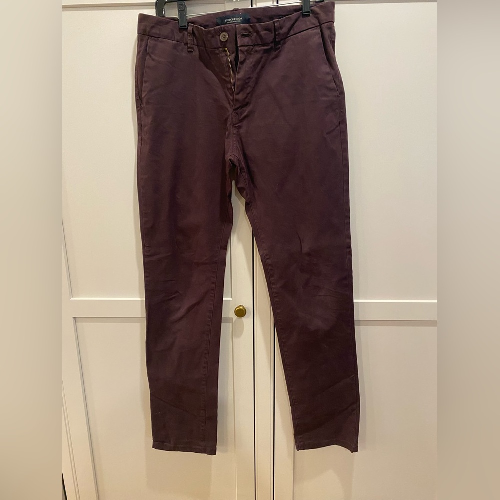 Scotch and Soda Stuart plum colored pants 30/32